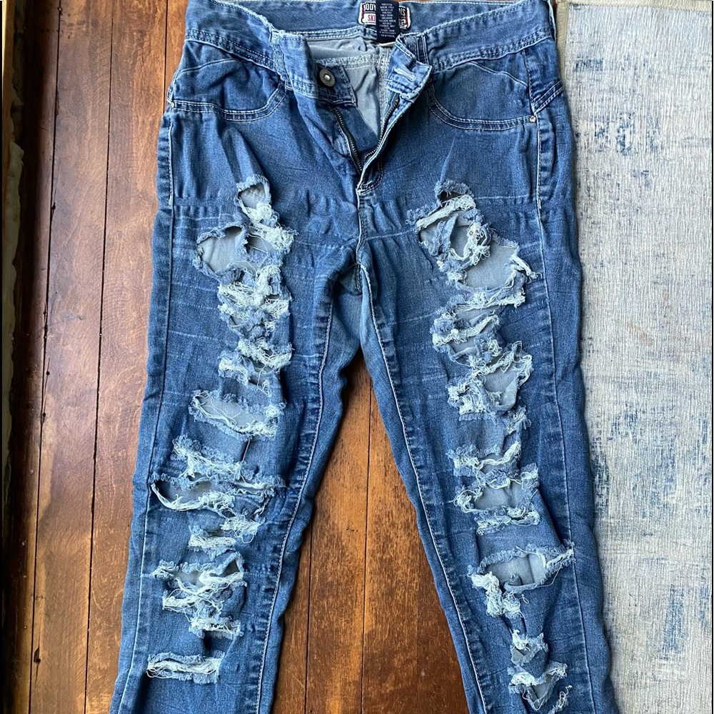 Distressed Size 13 Jeans